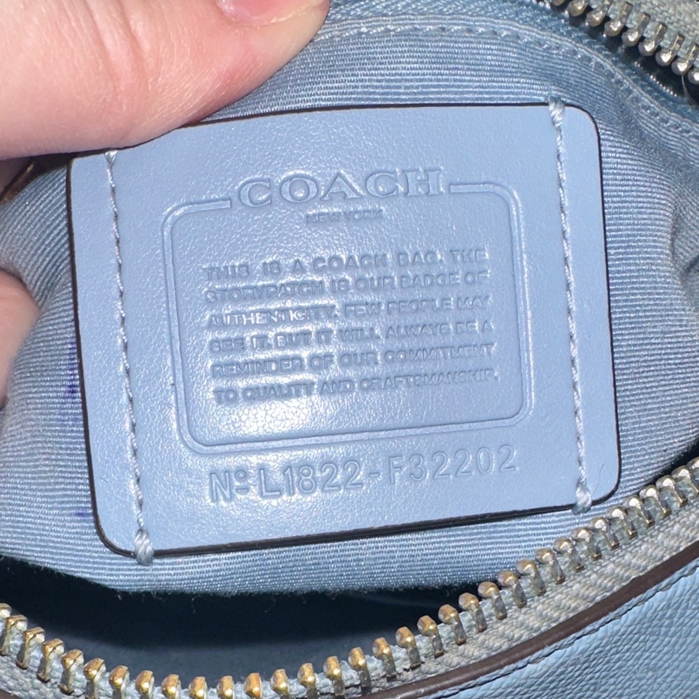 Coach Light Blue Crossbody Bag - Picture 5 of 12